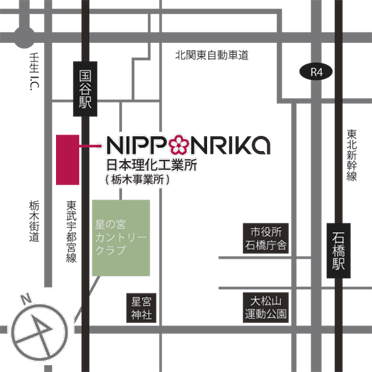 栃木事業所周辺地図